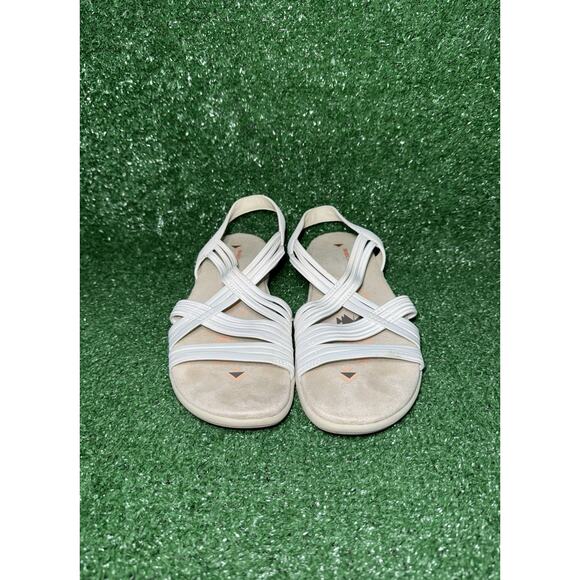 Skechers Womens Reggae Slim Stretch White Sunnyside Slingback Sandals Size 7 - Picture 6 of 9